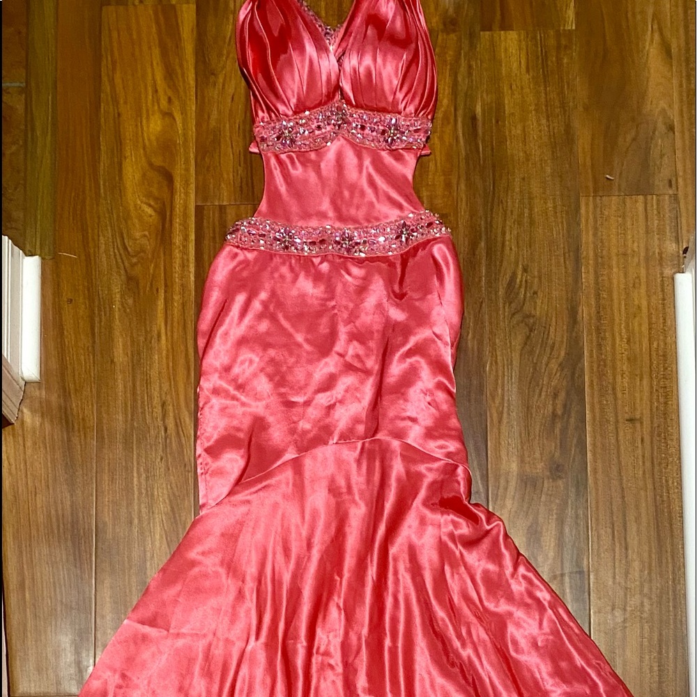 Fire & Ice Fuchsia Prom Gown